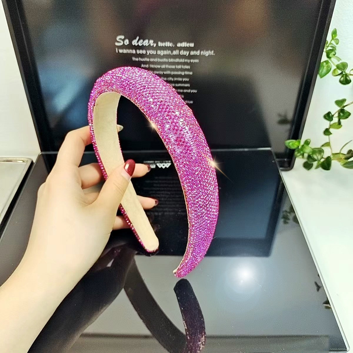 Wholesale High-grade colorful diamond high headband